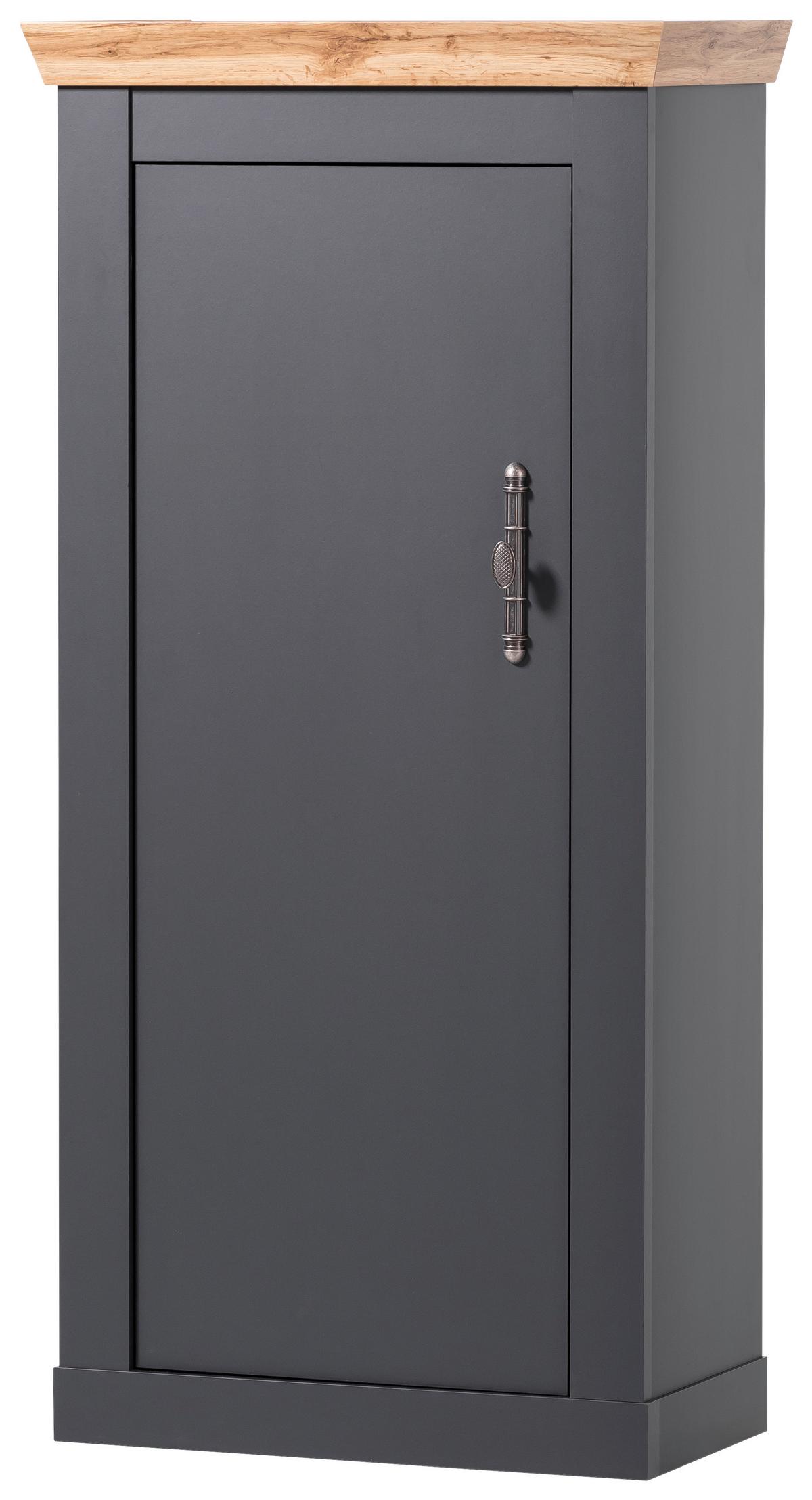 Highboard Catania Anthrazit/Eiche Dekor B: 72cm - Anthrazit/Eiche Wotan, Design, Holzwerkstoff (72/146/38cm) - MID.YOU