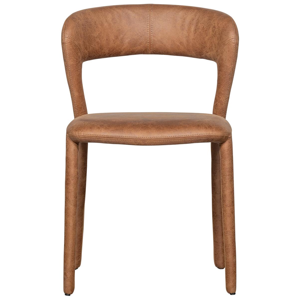 Stuhl-Set Noble Cognac B: 51cm - Cognac, MODERN, Kunststoff/Textil (51/76/56cm) - Livetastic