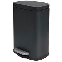 Kosmetikeimer Akira 5l Schwarz Metall LxBxH: 21,4x17,6x30 cm - Schwarz, Basics, Kunststoff/Metall (21,4/17,6/30cm)