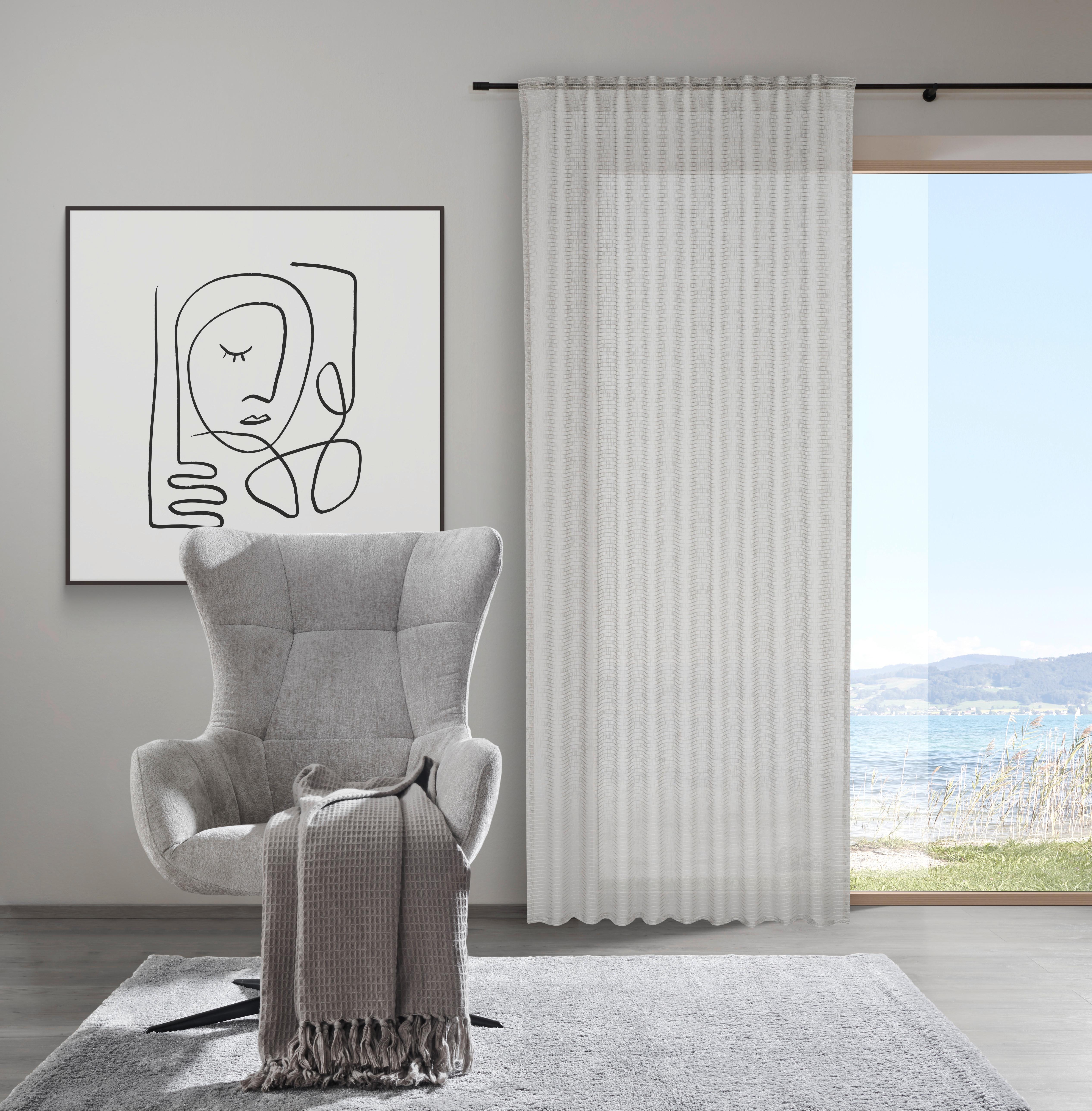 HOTOVÝ ZÁVĚS Luka, šedá ca. 135x245cm - šedá, Konvenční, textil (135/245cm) - Premium Living