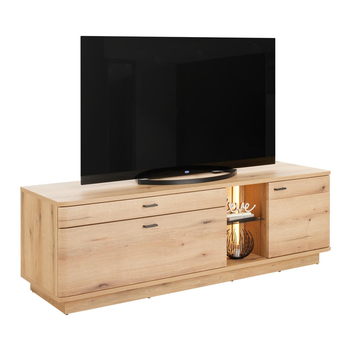 TV-Element Fortuna - MODERN, Glas/Holzwerkstoff (180/57/50cm)