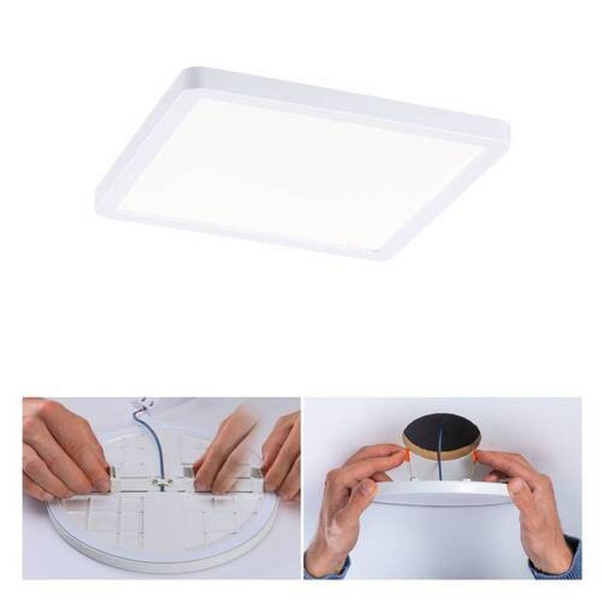 LED-Paneel L: 17,5 cm 93042 - Weiß, Design, Kunststoff (17,5/17,5/5cm) - Paulmann