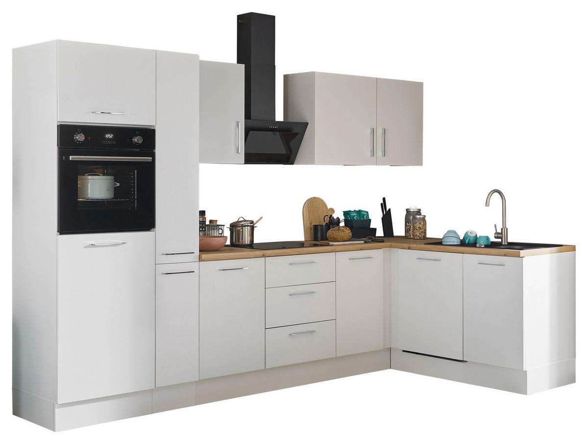 Eckküche Turin Weiß/Eiche Dekor 310x175 cm - Weiß/Eiche Artisan, Basics, Holzwerkstoff (310/175cm) - MID.YOU