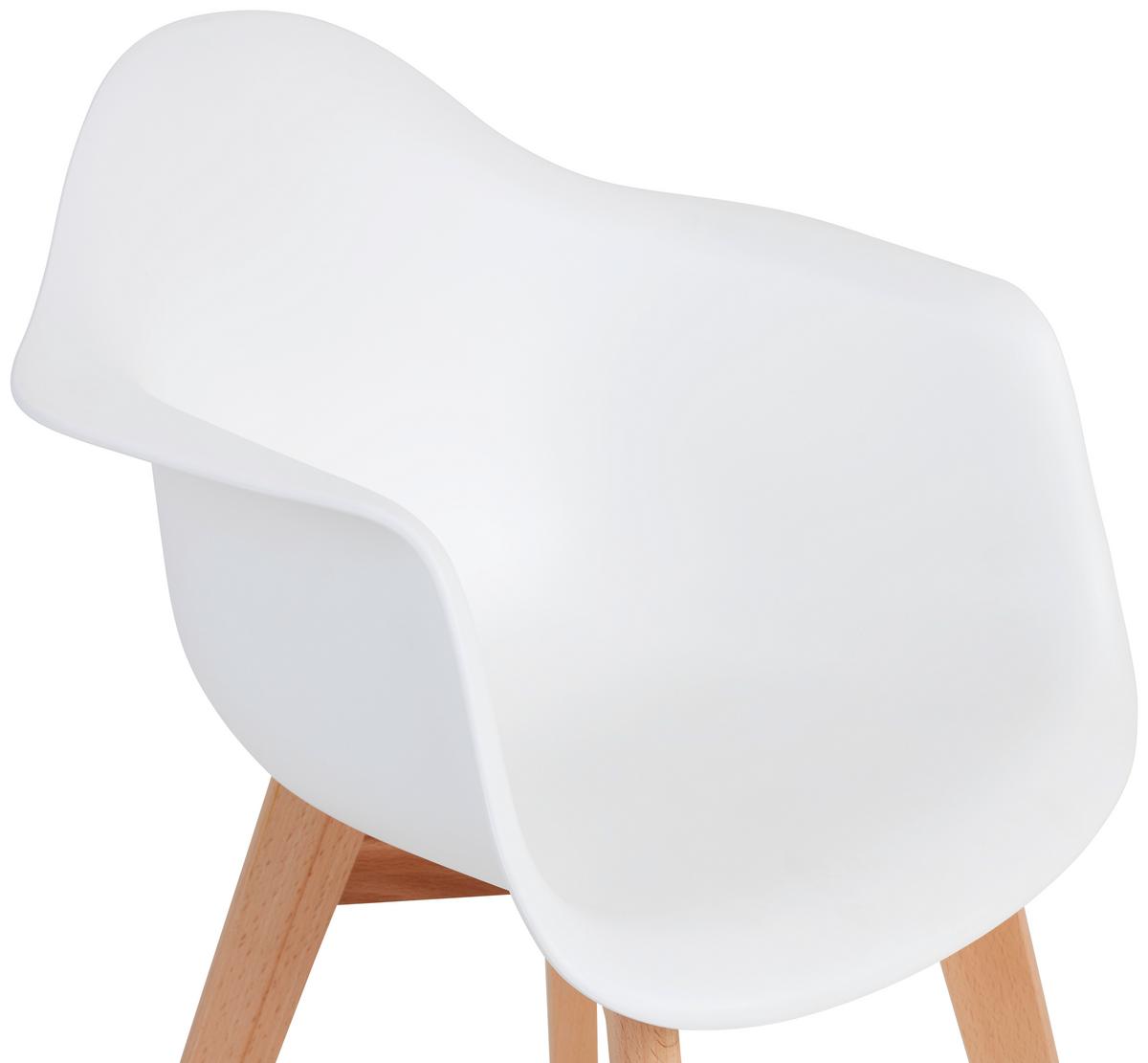 Kinderstuhl Bambino Echtholz Buchef./Weiß Sitzhöhe 32,5 cm - Buchefarben/Weiß, MODERN, Holz/Kunststoff (42/57,5/30cm) - Ondega