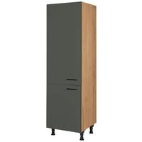 Geräteumbauschrank Easytouch - Eichefarben/Grün, MODERN, Holzwerkstoff (60/216,6/58cm) - Nobilia