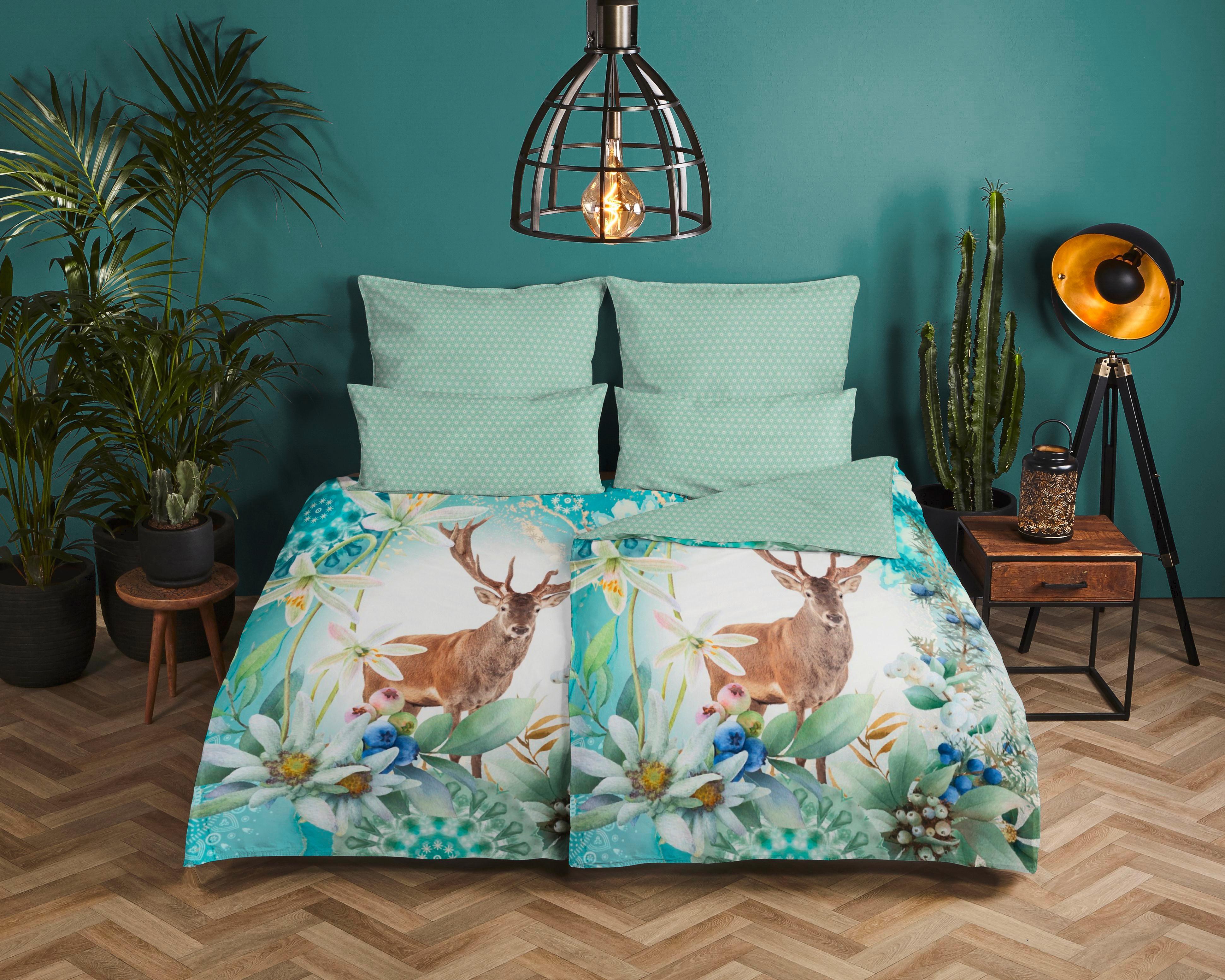 Wendebettwäsche mit Hirsch-Print
