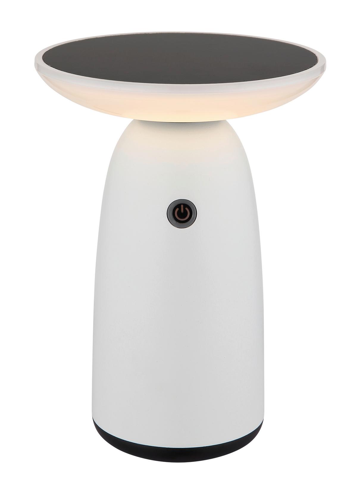 Solarleuchte Memory-Funktion - Opal/Schwarz, Design, Kunststoff/Metall (16/22,5cm) - Globo