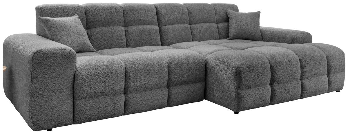 Ecksofa Bosco Anthrazit S: 301x152 cm - Anthrazit/Schwarz, MODERN, Textil (301/152cm) - Livetastic