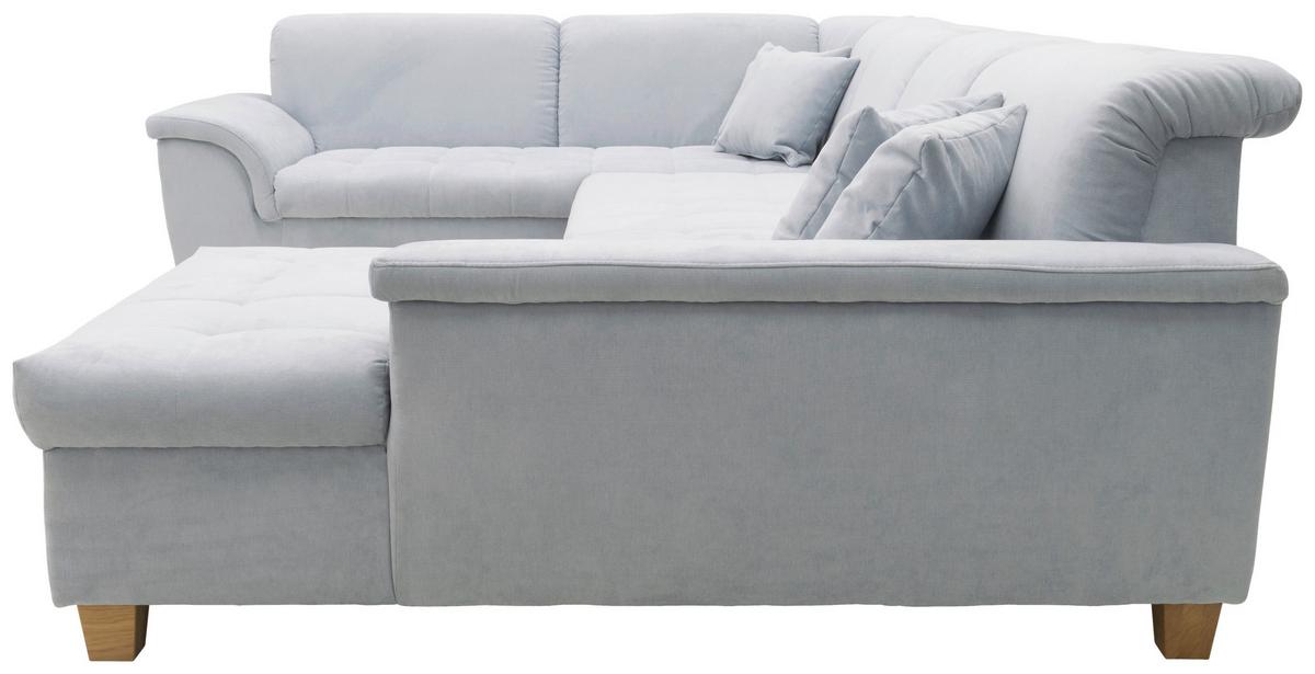 Wohnlandschaft Franzi Kopfteil Verstellbar Pastellblau - Pastellblau/Eichefarben, KONVENTIONELL, Textil (214/352/170cm) - MID.YOU