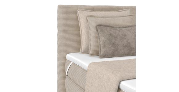 Boxspringbett mit Topper mit Bettkasten 180x200 cm Medino - Beige, KONVENTIONELL, Holz/Holzwerkstoff (180/200cm) - Luca Bessoni