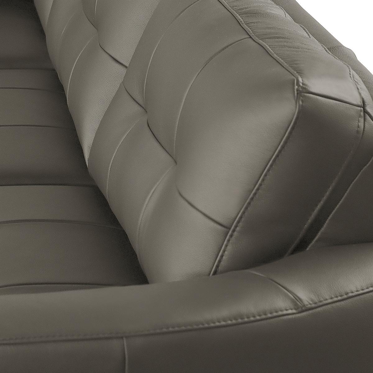 Ecksofa Nordic Schlammfarben S: 190x236 cm - Schlammfarben/Buchefarben, Design, Leder/Textil (190/236cm) - Livetastic