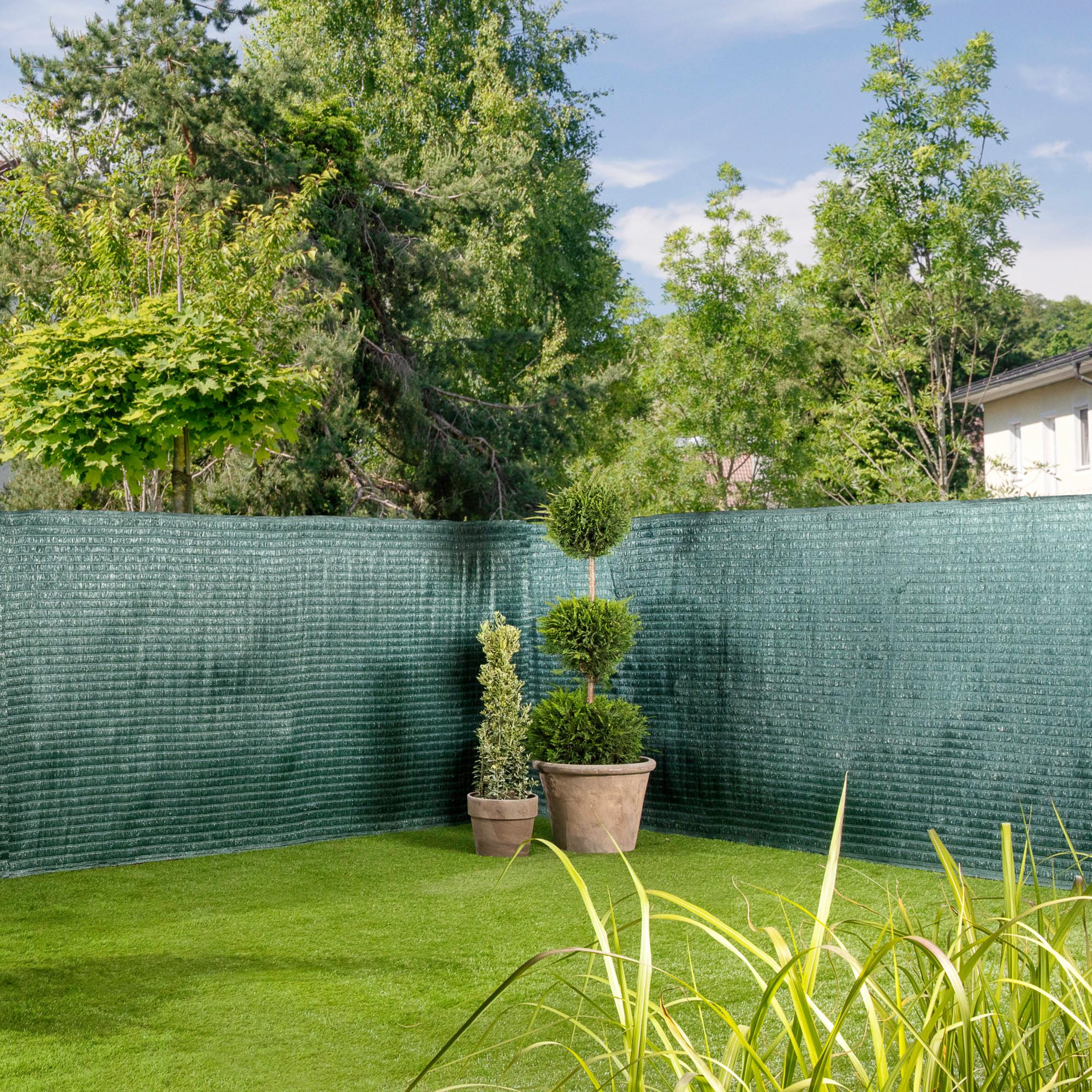 Sichtschutz Raffia Grün 120x300 cm - Grün, Basics, Kunststoff (120/300cm)