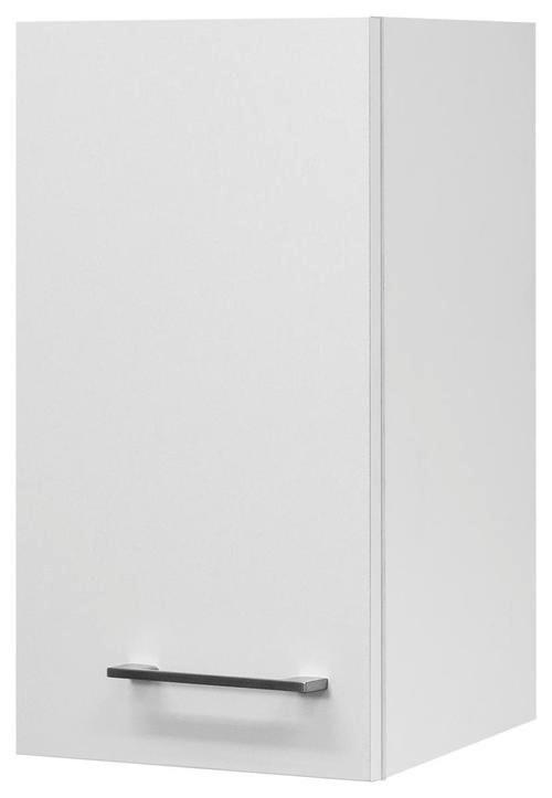 Horná kuchynská skrinka NEO biela - biela/farba ušľachtilej ocele, Modern, kov/kompozitné drevo (30/54/32cm) - FlexWell