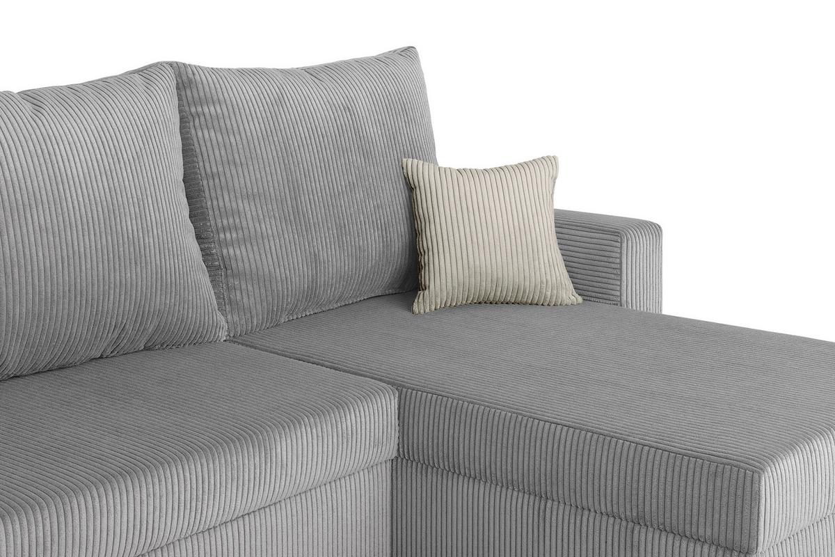 Ecksofa Star Taupe S: 228x147 cm - Taupe/Schwarz, Design, Holzwerkstoff/Textil (228/147cm) - P & B