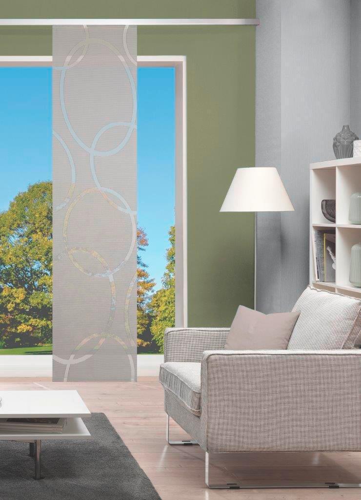 Flächenvorhang Pinalo - Grau, Design, Textil (60/245cm)