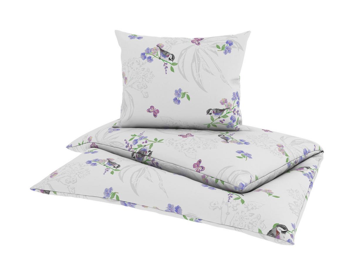 Bettwäsche Amalia - Blau/Weiß, ROMANTIK / LANDHAUS, Textil - James Wood