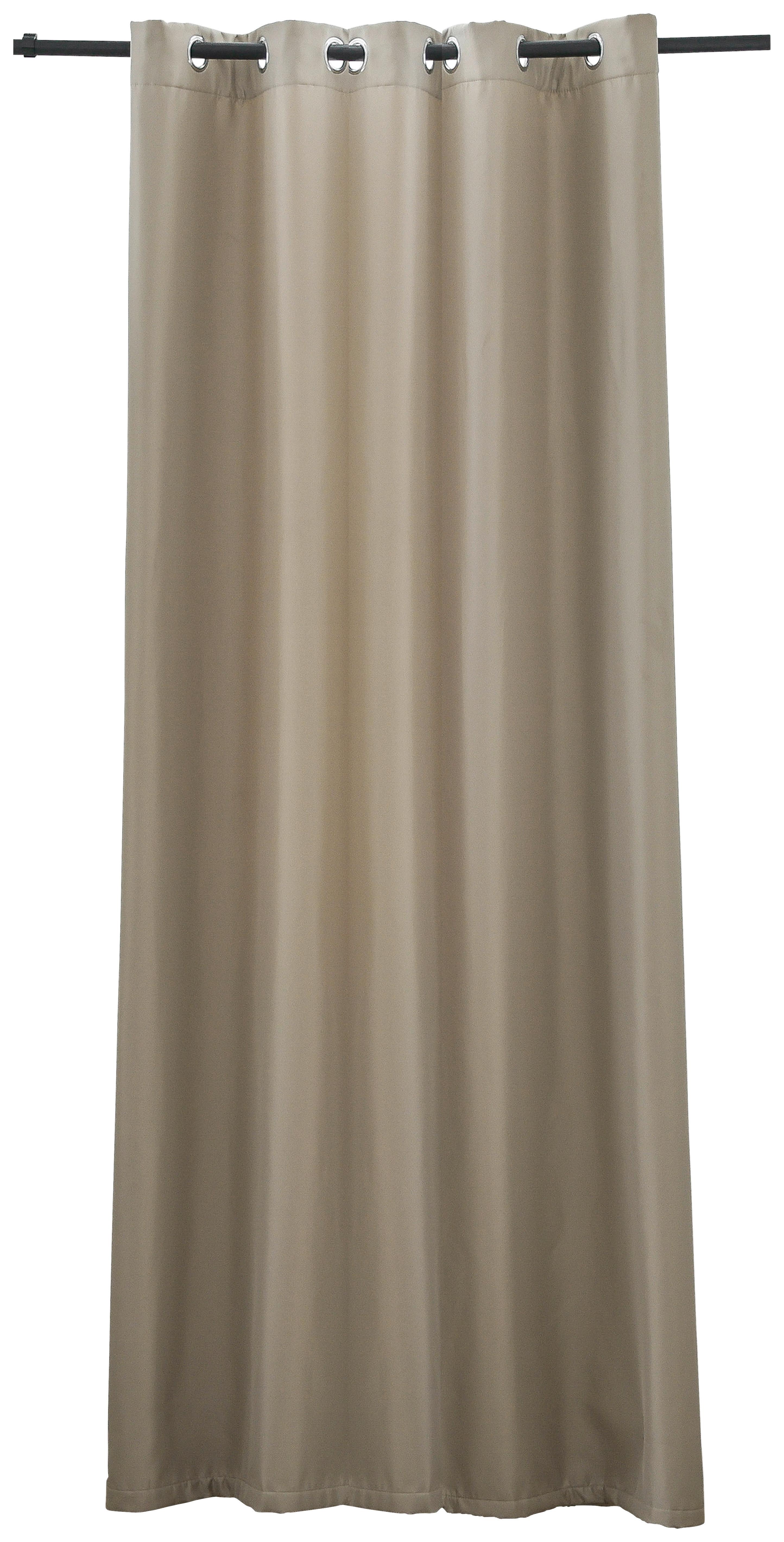 Vorhang Mit Ösen Doreen 140x245 cm Beige - Beige, ROMANTIK / LANDHAUS, Textil (140/245cm) - James Wood