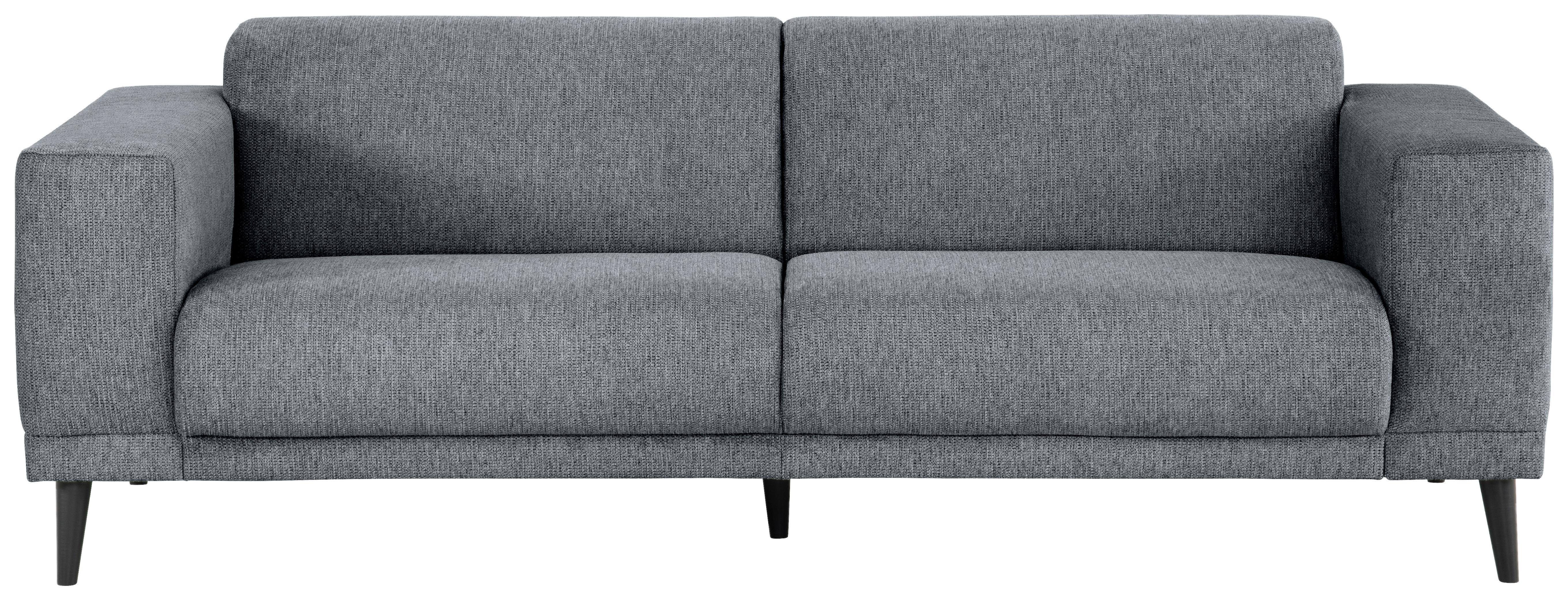 3-sitzer-sofa Oslo Grau B: 218 Cm - Schwarz/Grau, Design, Textil (218/77/93cm) - MID.YOU