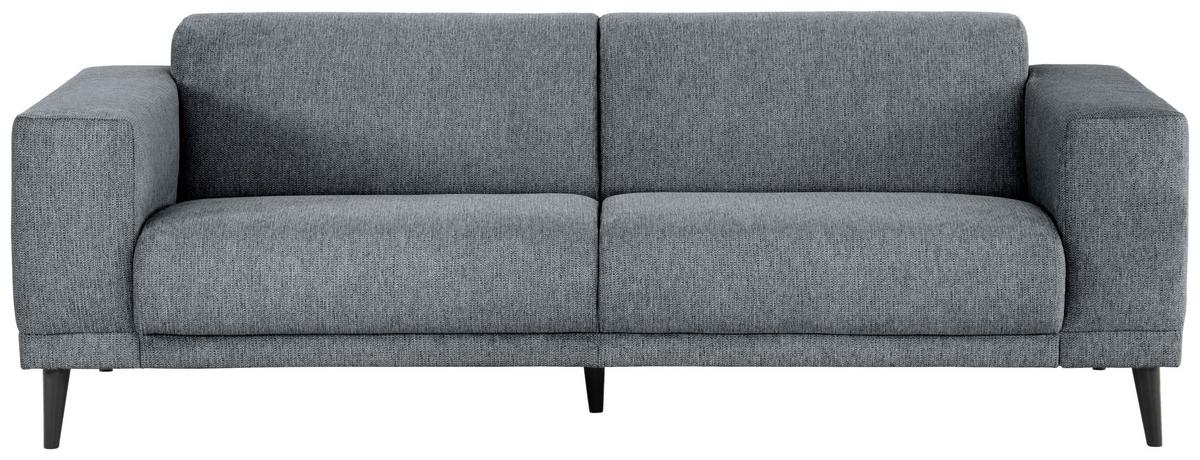 3-Sitzer-Sofa Oslo Grau B: 218 cm - Schwarz/Grau, Design, Textil (218/77/93cm) - MID.YOU