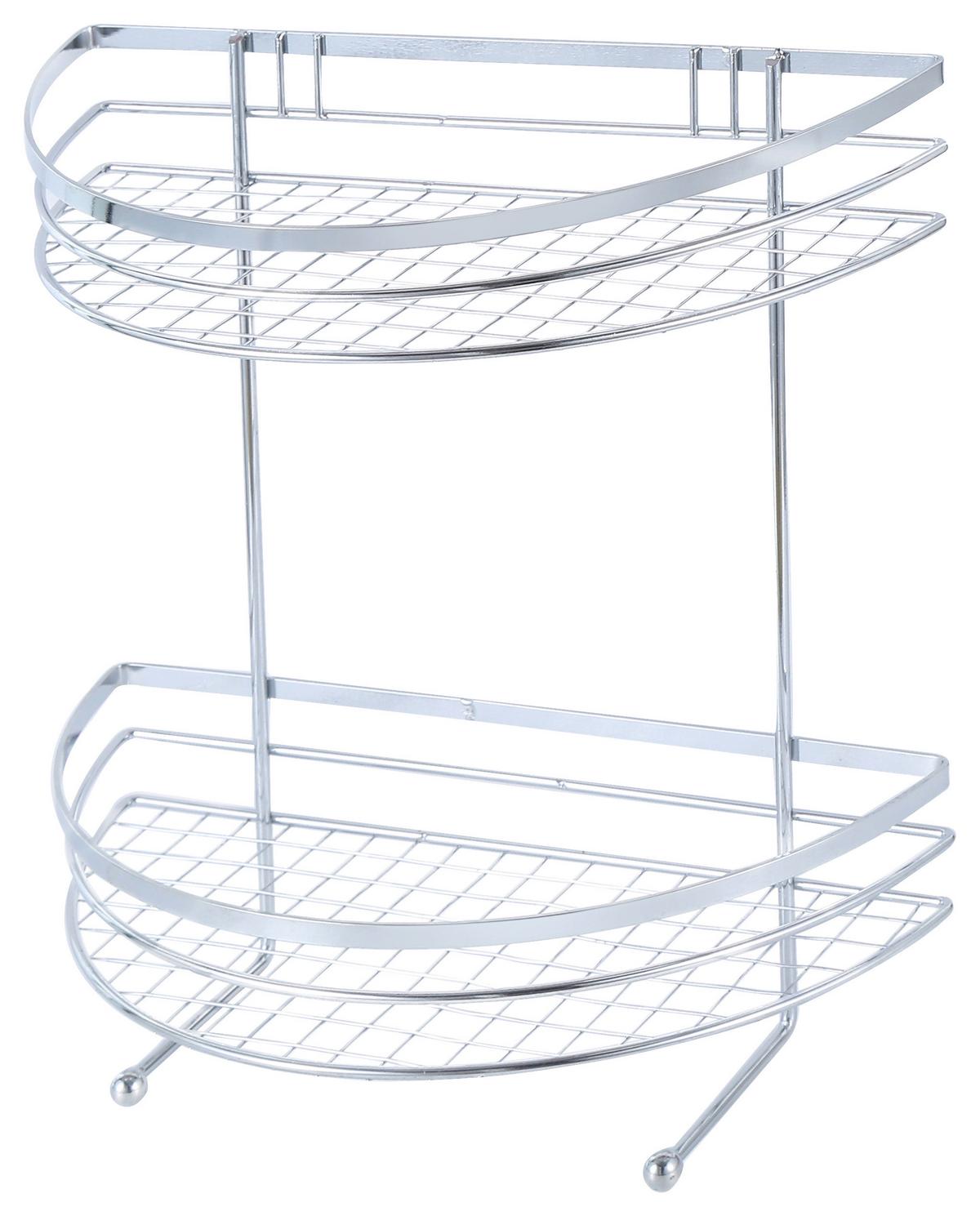 Regál do sprchovacieho kúta NIZZA - chrómová, Konventionell, kov (24/12/25cm) - Ondega
