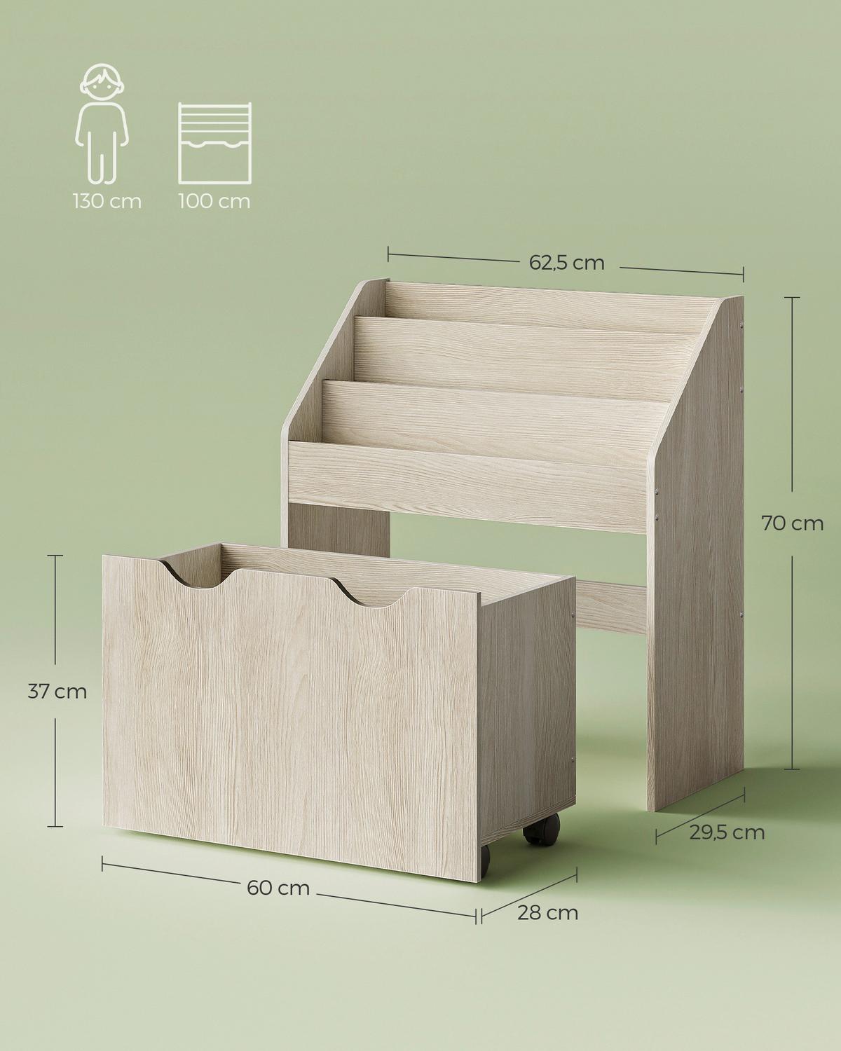 Kinderregal Toy Storage Shelf Beige B: 62,5 cm - Beige, MODERN, Holzwerkstoff (62,5/70,2/29,5cm) - MID.YOU