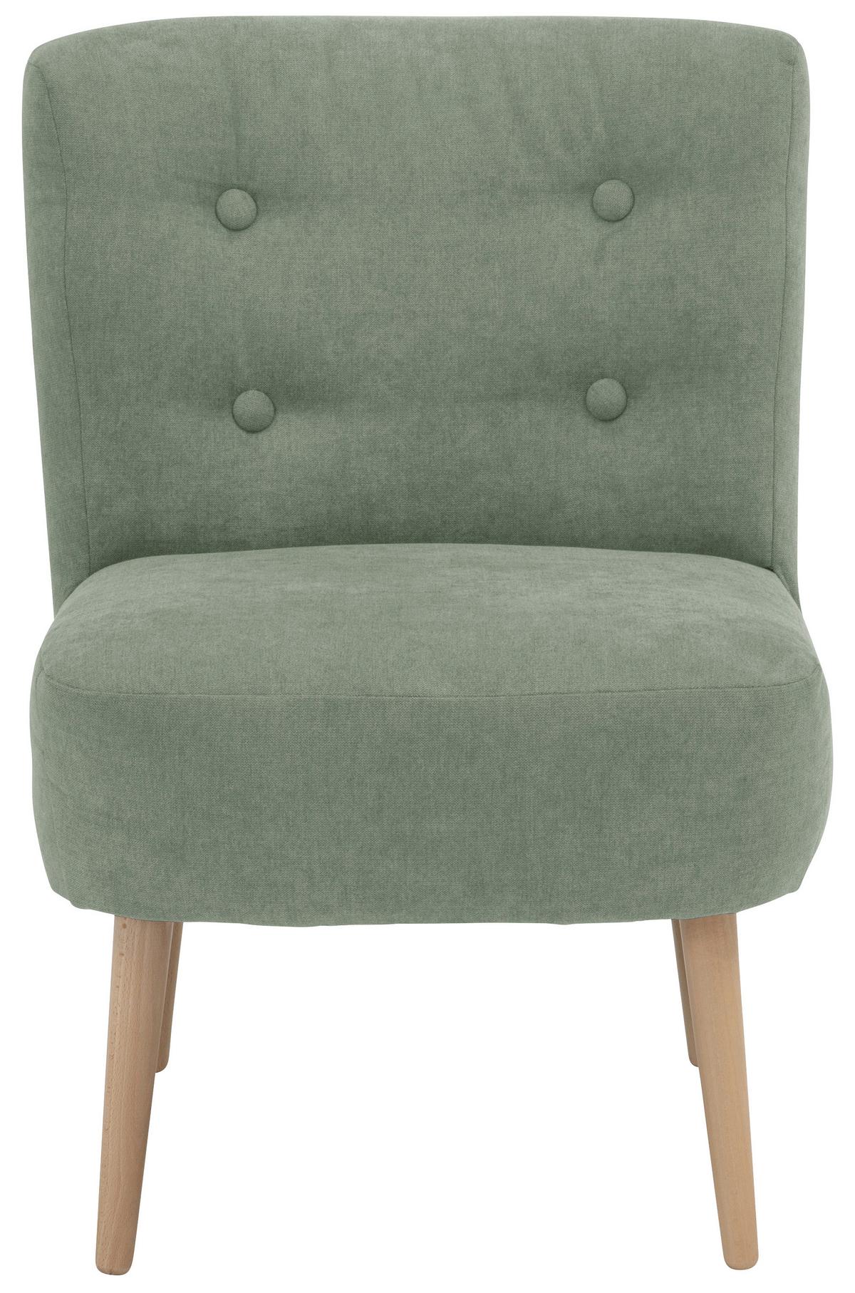 Sessel Fiona - Buchefarben/Hellgrün, Design, Textil (58/78/68cm) - Max Winzer