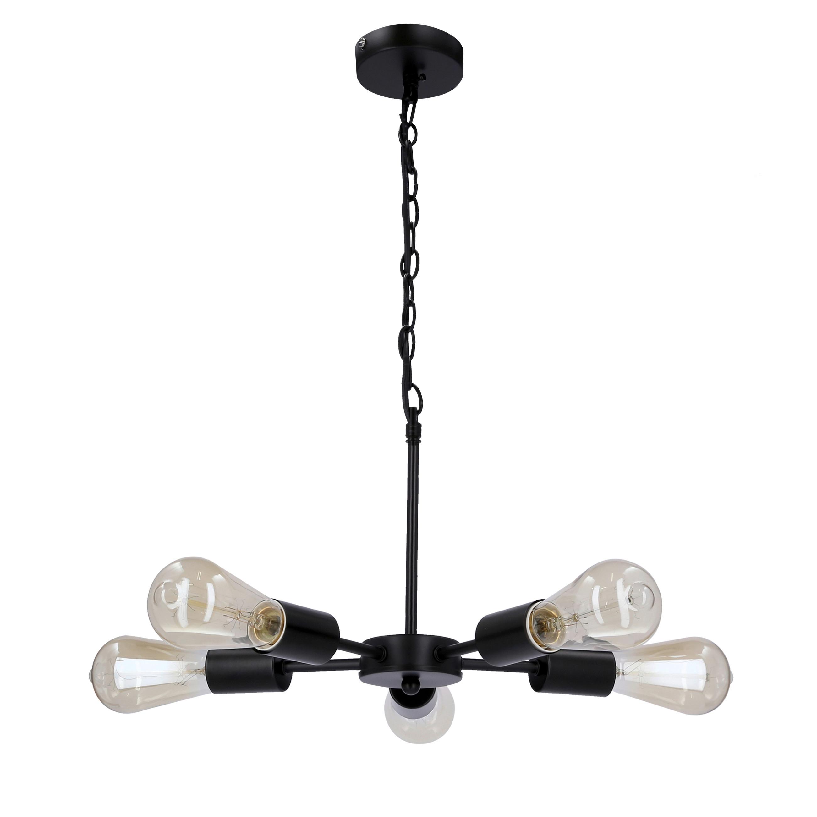 PENDELLEUCHTE 35-09388 SPARTA - Schwarz, Design, Metall (36/36/105cm)