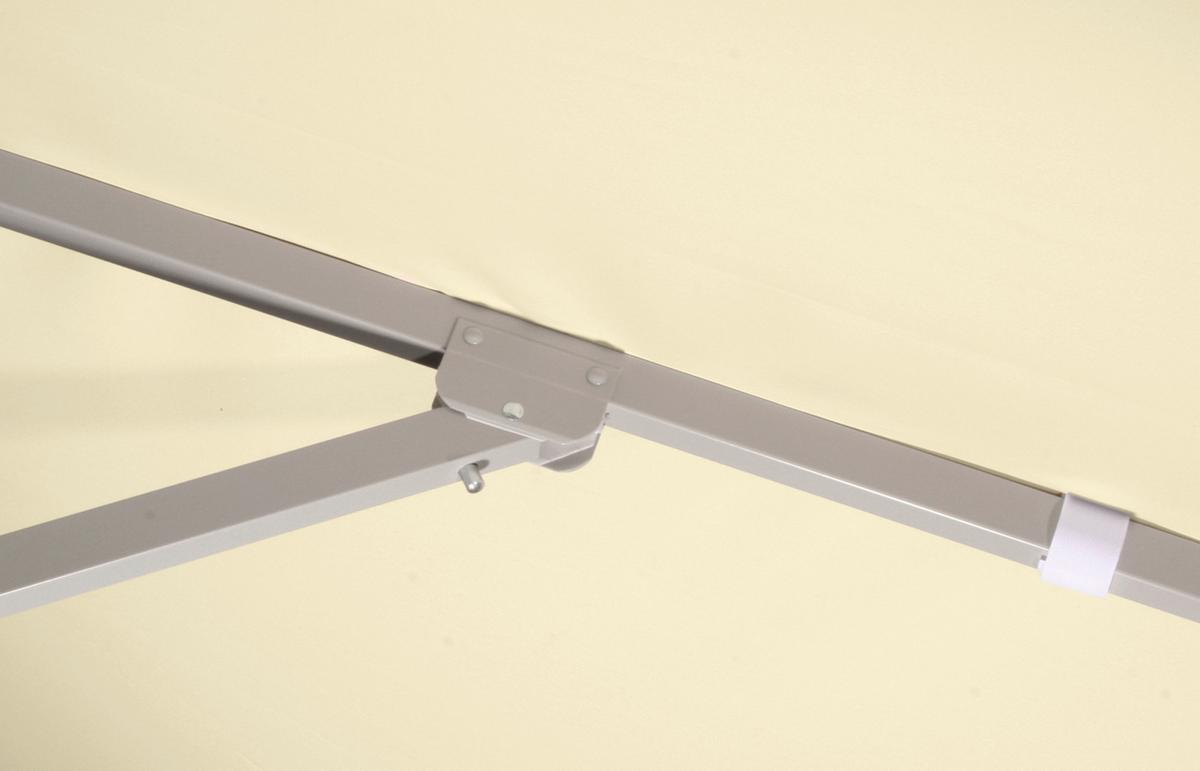 Ampelschirm Jumbo Natur - Silberfarben/Naturfarben, Basics, Textil/Metall (400/295/400cm) - Schneider