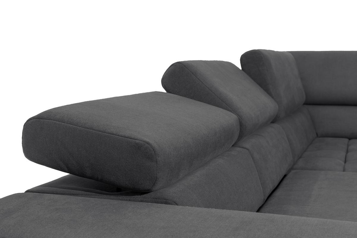 Eckschlafsofa Elias Neu Braun S: 307 Cm - Schwarz/Braun, Design, Textil (307/201cm) - Livetastic