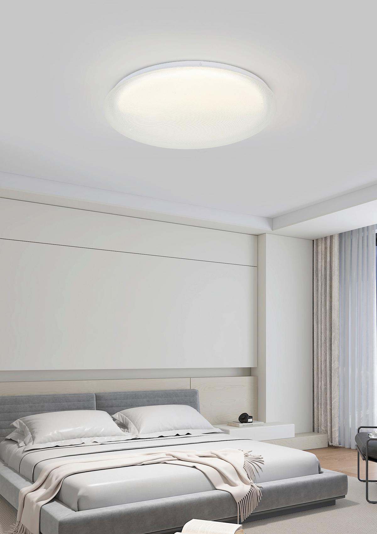 Led-deckenleuchte Natalie - Weiß, KONVENTIONELL, Kunststoff/Metall (38/8cm) - Luca Bessoni