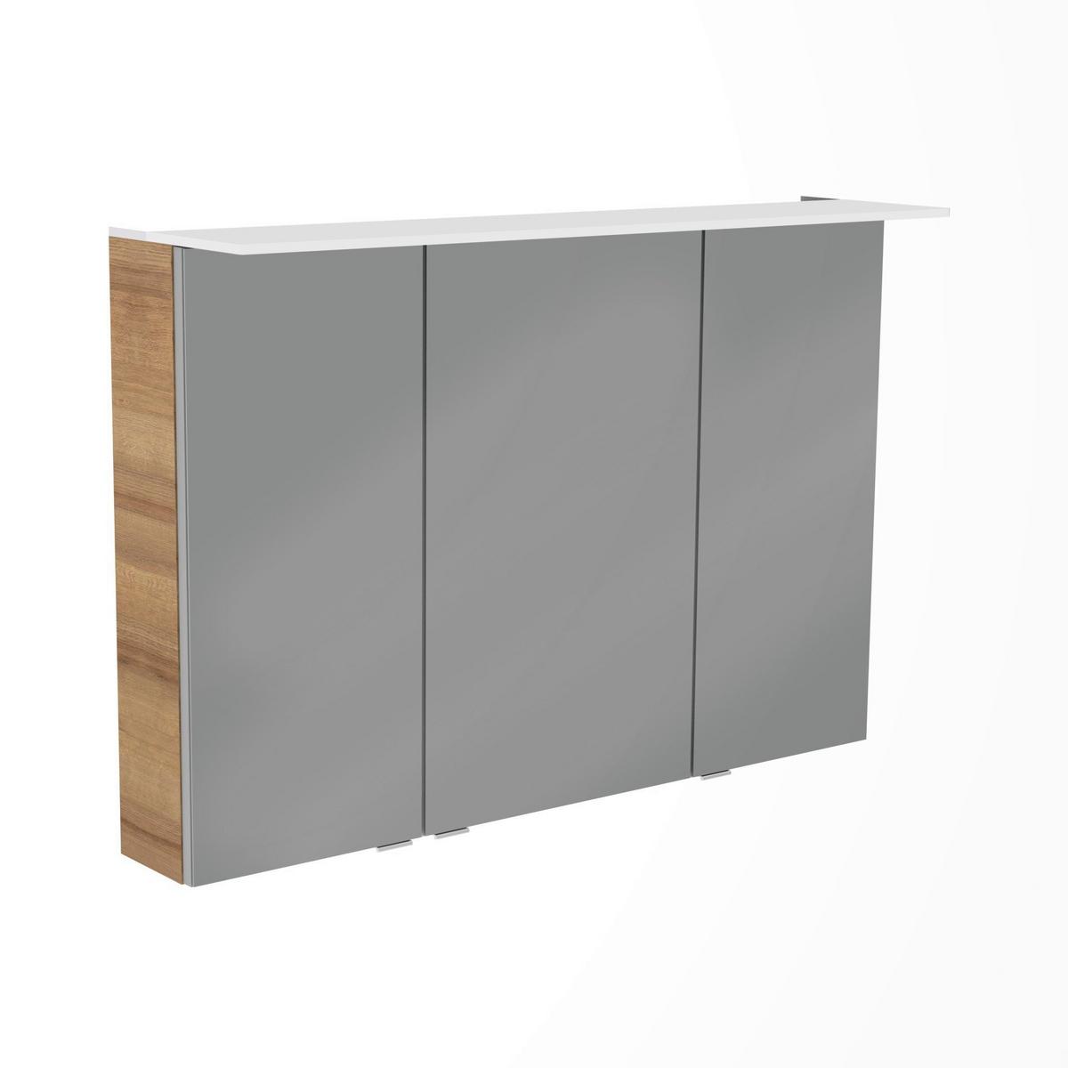 Badezimmer B.Perfekt Eichefarben 3-Teilig - Eichefarben/Weiß, Basics, Glas/Keramik (102cm) - MID.YOU