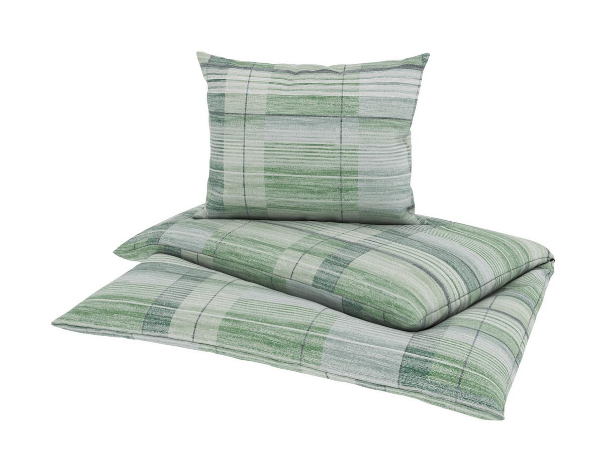 Bettwäsche Elke - Grün, KONVENTIONELL, Textil - Ondega