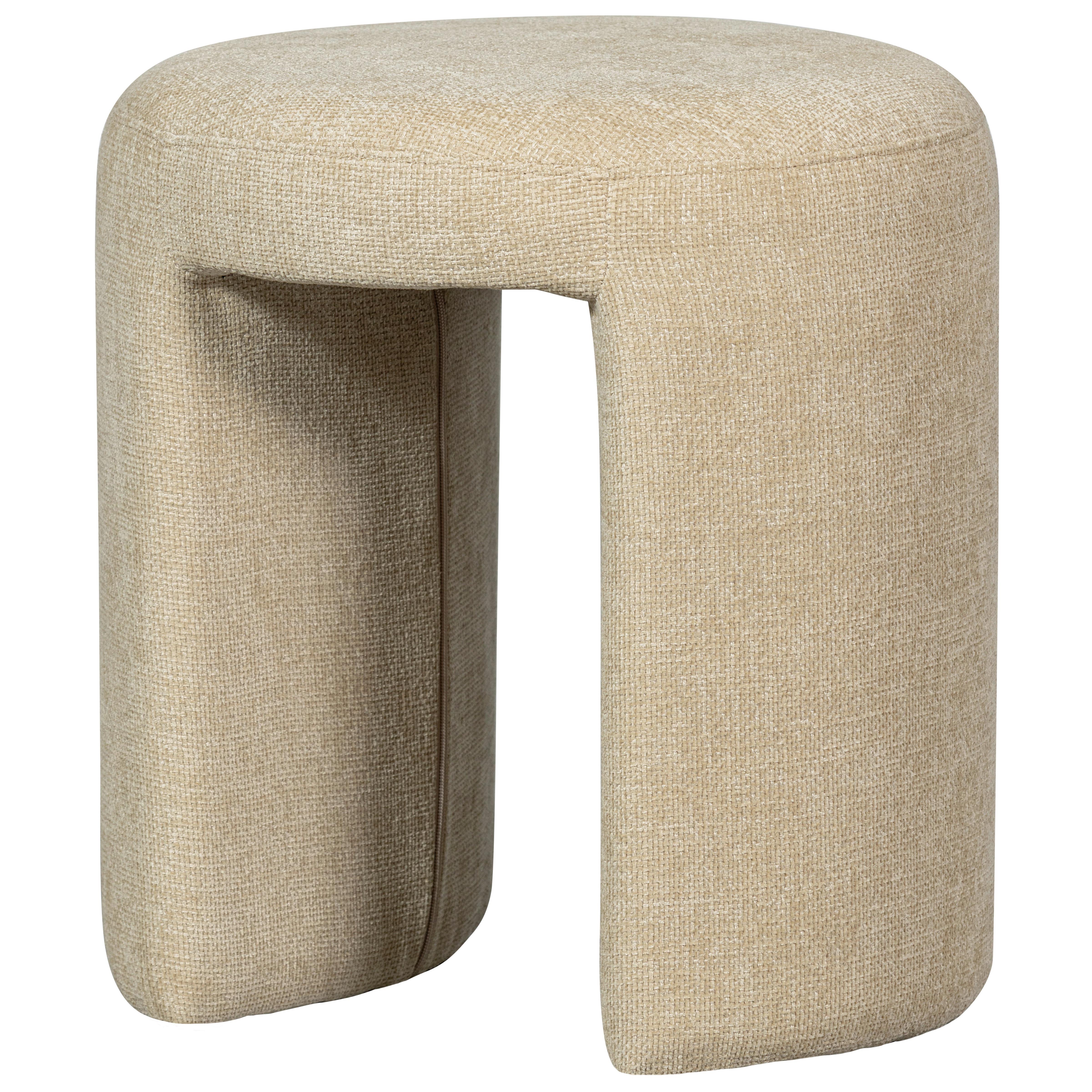 Hocker Charlie Naturfarben B: 45cm - Naturfarben, Design, Textil (45/47/45cm) - Livetastic