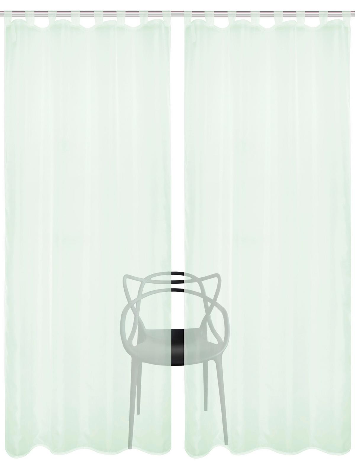 Schlaufenvorhang Nessi - Grün, Basics, Textil (135/245cm)