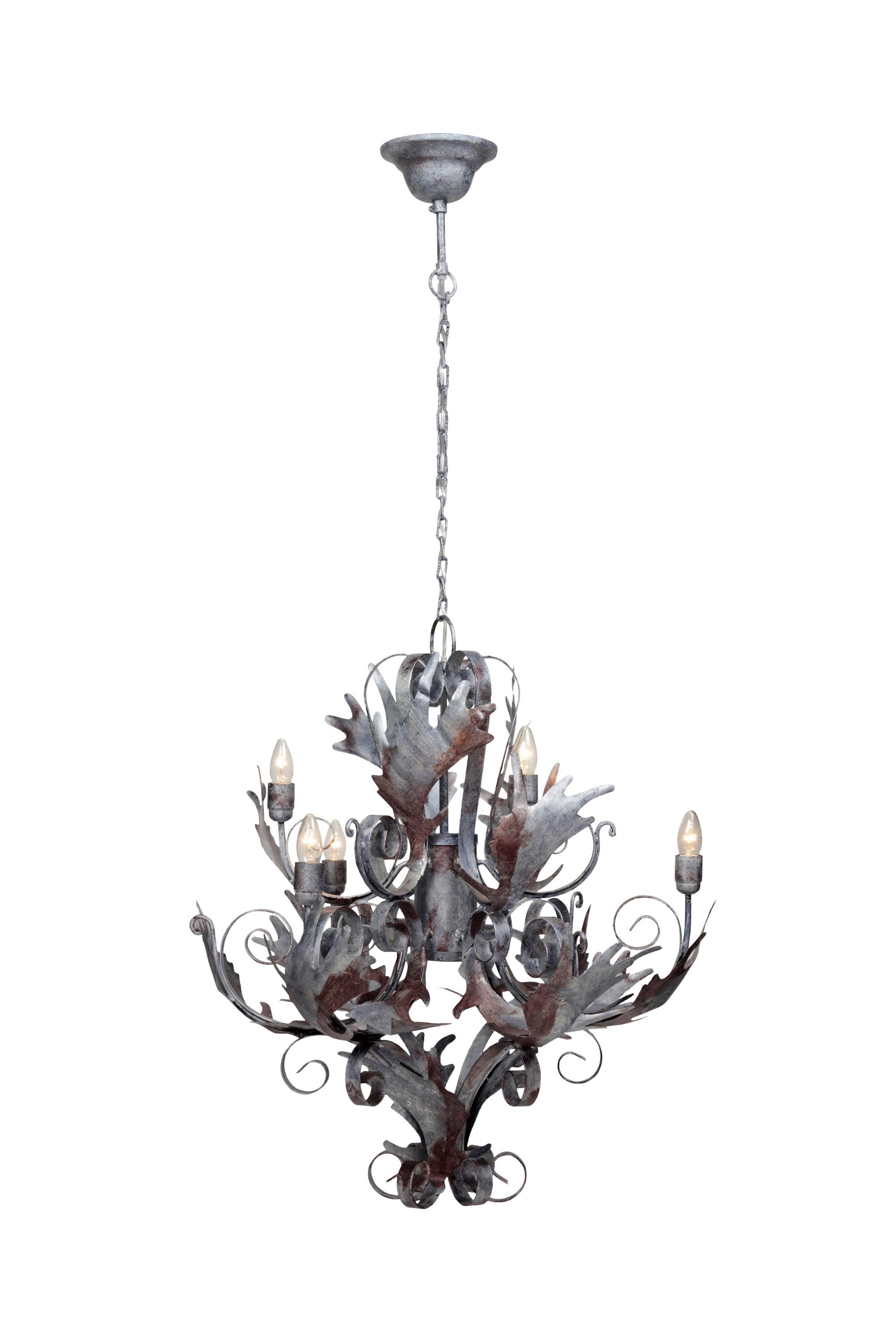 Hängeleuchte Fly Through Silber II - Silberfarben, Trend, Metall (71/71/81cm) - Kayoom