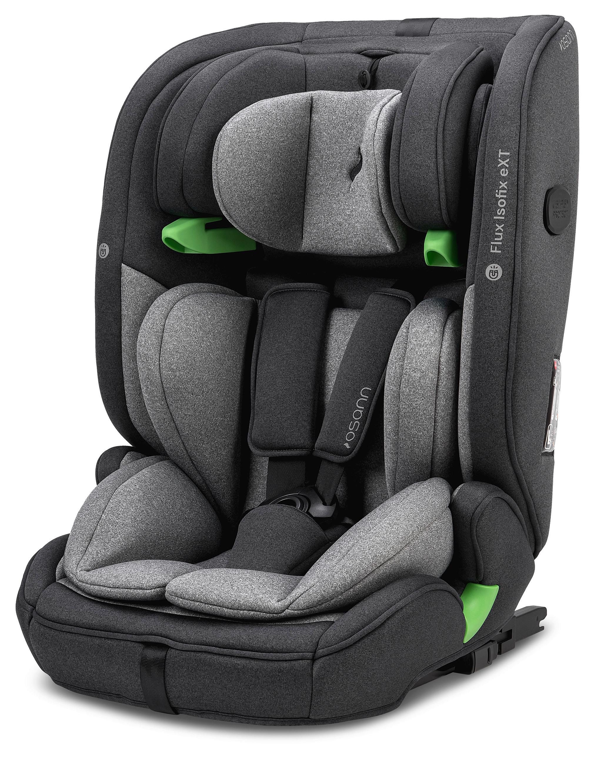 Kinderautositz 102-305-252 Flux Isofix Ext - Schwarz/Grau, Basics, Kunststoff/Textil (44/61.5/47cm) - Osann