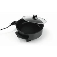 ELEKTRISCHE PFANNE 1500W, Bis 220C - Schwarz, Basics, Glas/Kunststoff (34/18/32cm) - GOURMETMAXX