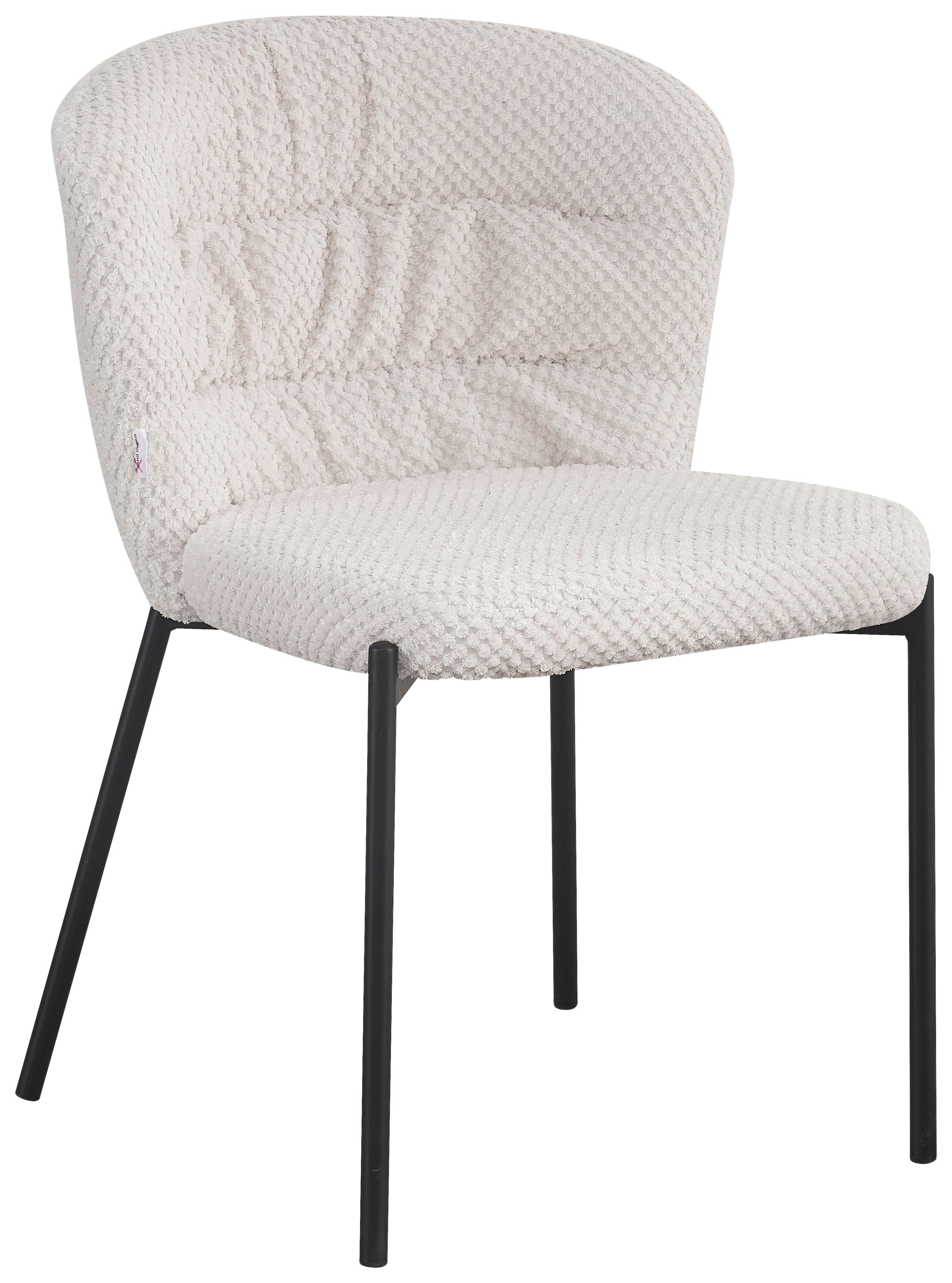 Židle EMILY béžová - černá/béžová, Lifestyle, kov/dřevo (55/79/59cm) - Mömax