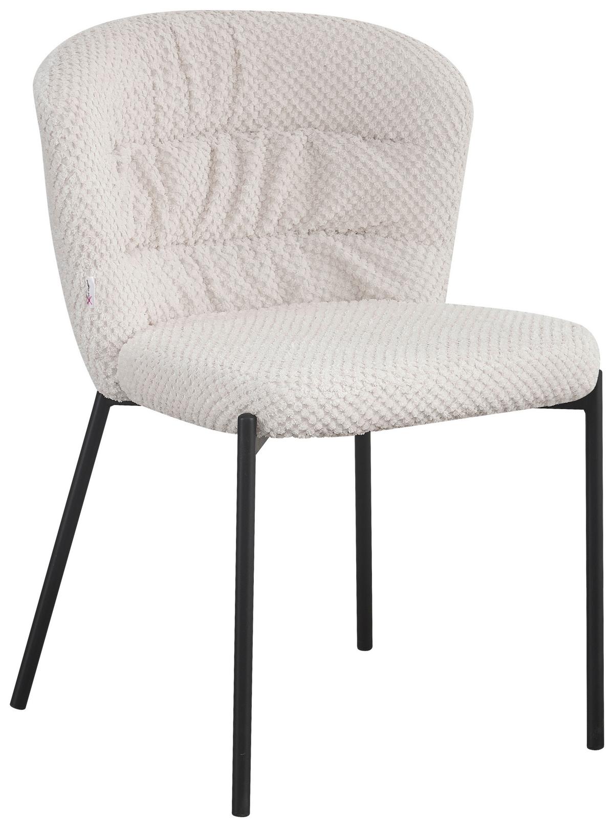 Židle EMILY béžová - černá/béžová, Lifestyle, kov/dřevo (55/79/59cm) - Mömax