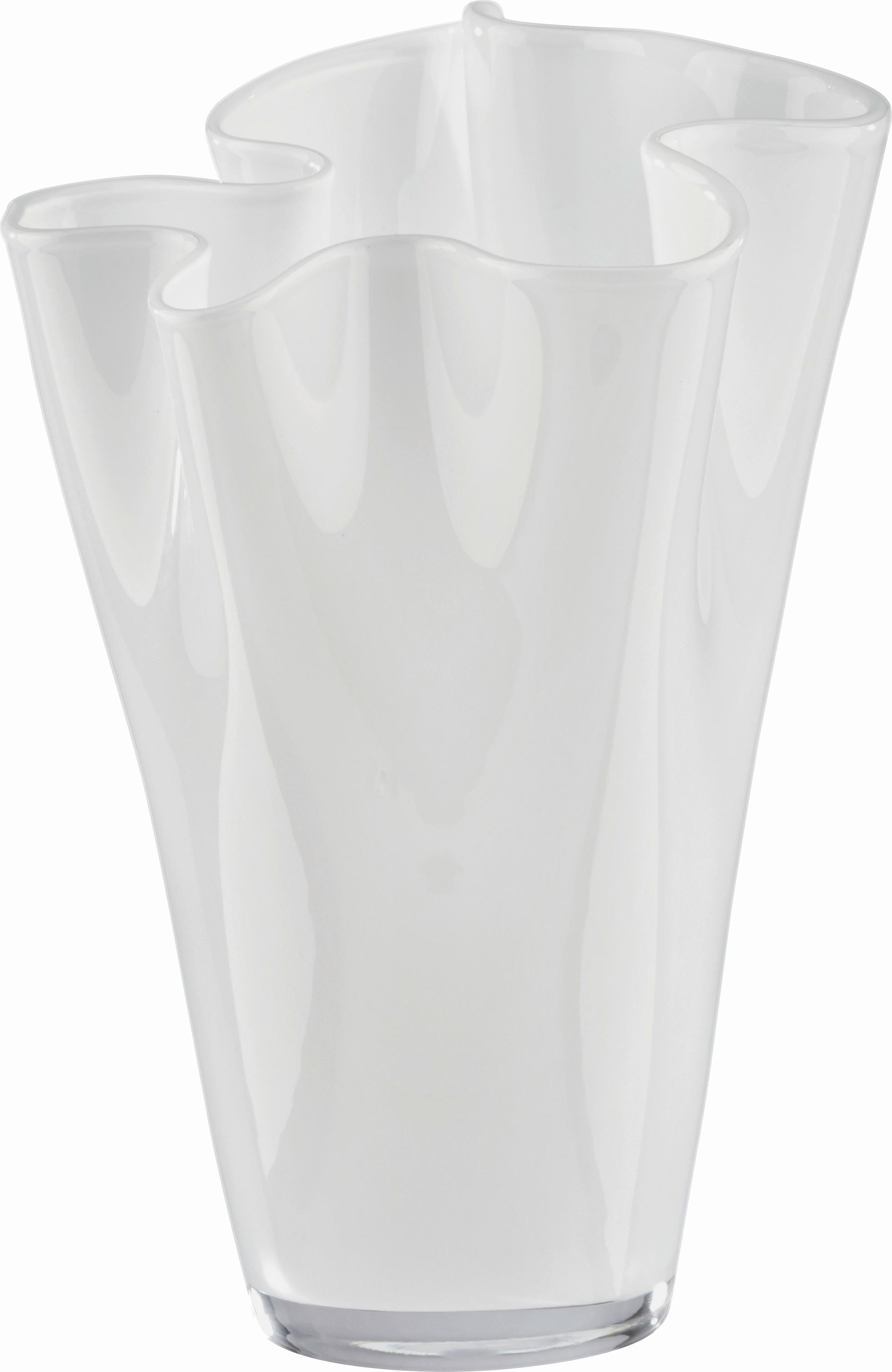 VÁZA ANIKA - bílá, Moderní, sklo (18/25cm) - Mömax