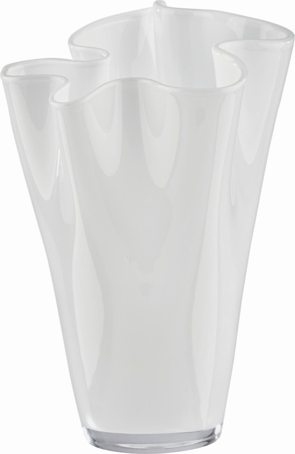 VÁZA ANIKA - bílá, Moderní, sklo (18/25cm) - Mömax