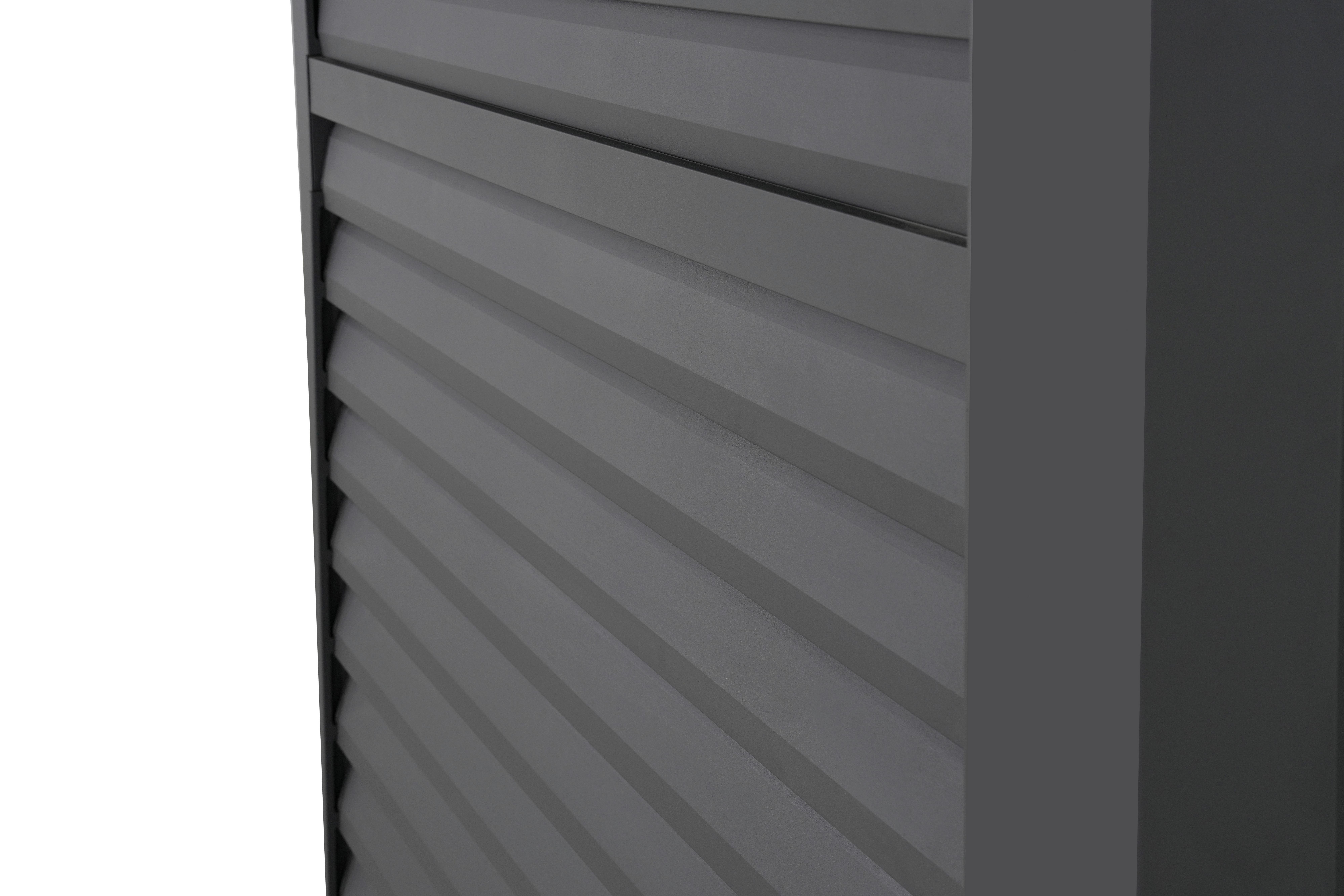 Lamellenteil Deluxe/Classic Anthrazit - verstellbar - Anthrazit, MODERN, Metall (113/240/10cm) - Gardenson
