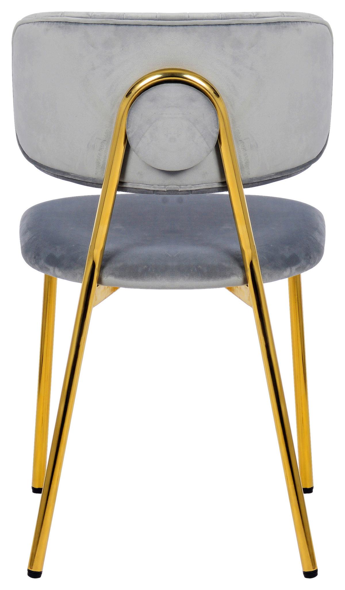 SADA STOLIČIEK GISELLE 125 - sivá/zlatá, Design, kov/plast (47/80/51cm) - Kayoom