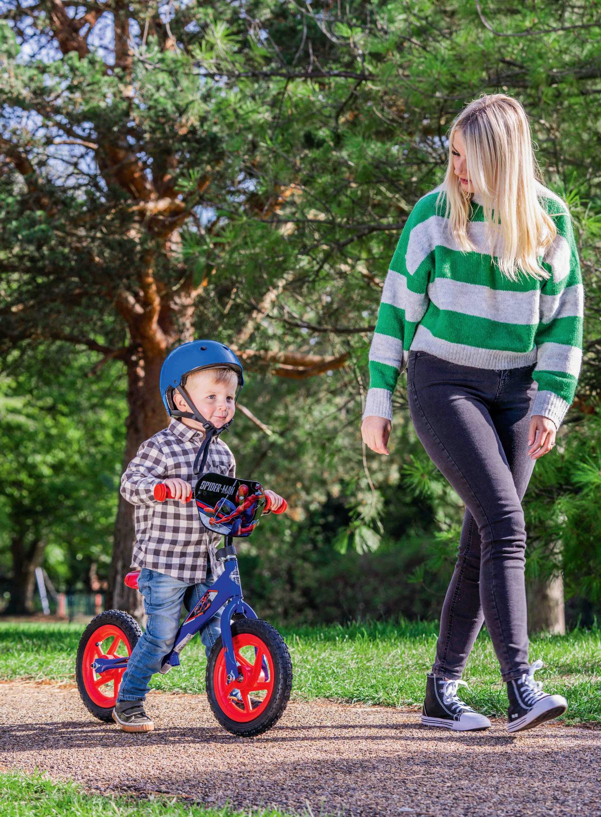 Laufrad Huffy Spider Man12 Zoll, Blau/Rot Ab 18 Monate - Blau, Basics, Metall (44/87/64cm)