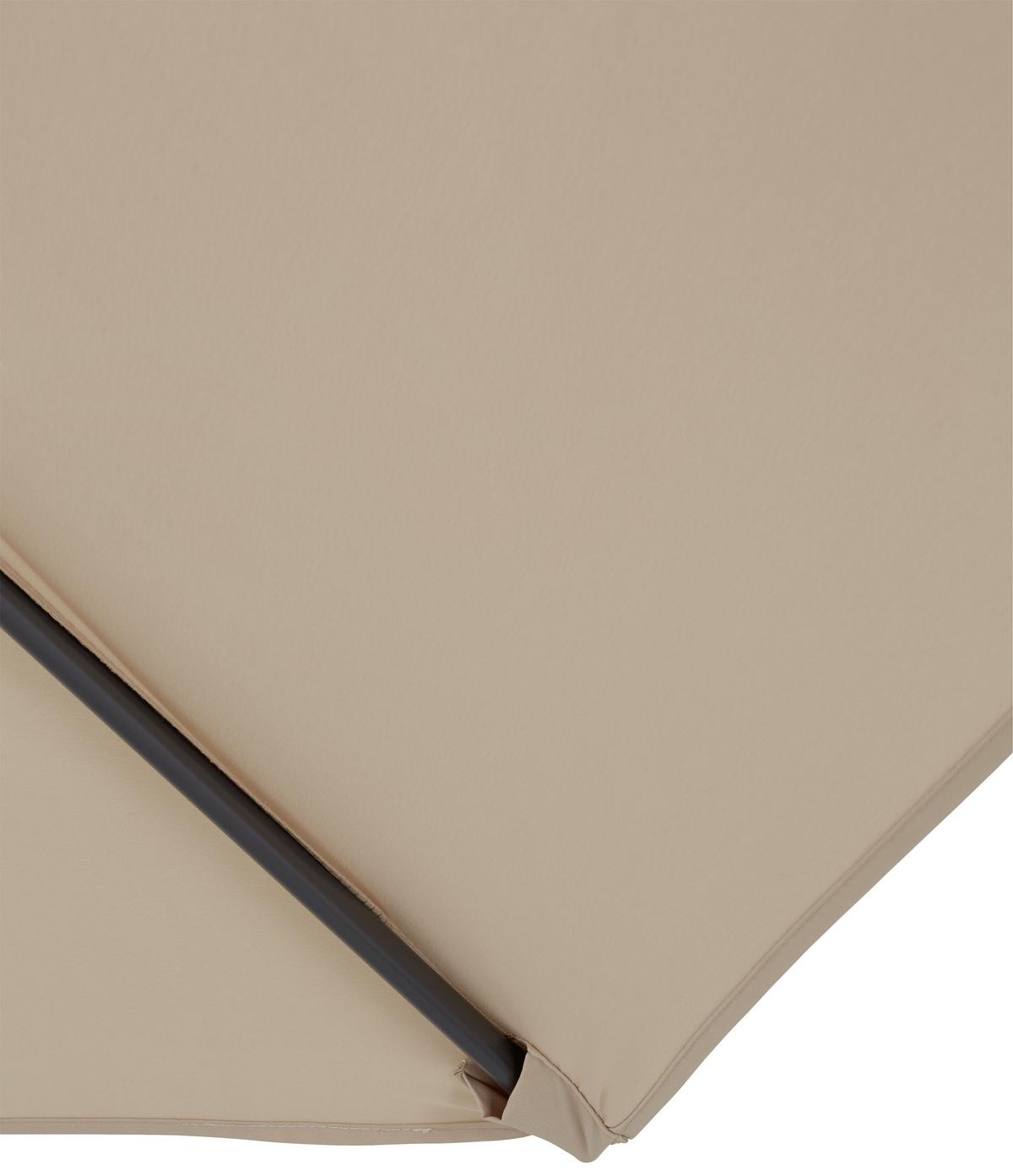 Ampelschirm Estelle Dm: 300 H: 245cm Natur - Naturfarben/Grau, KONVENTIONELL, Textil/Metall (300/245/300cm) - Ondega