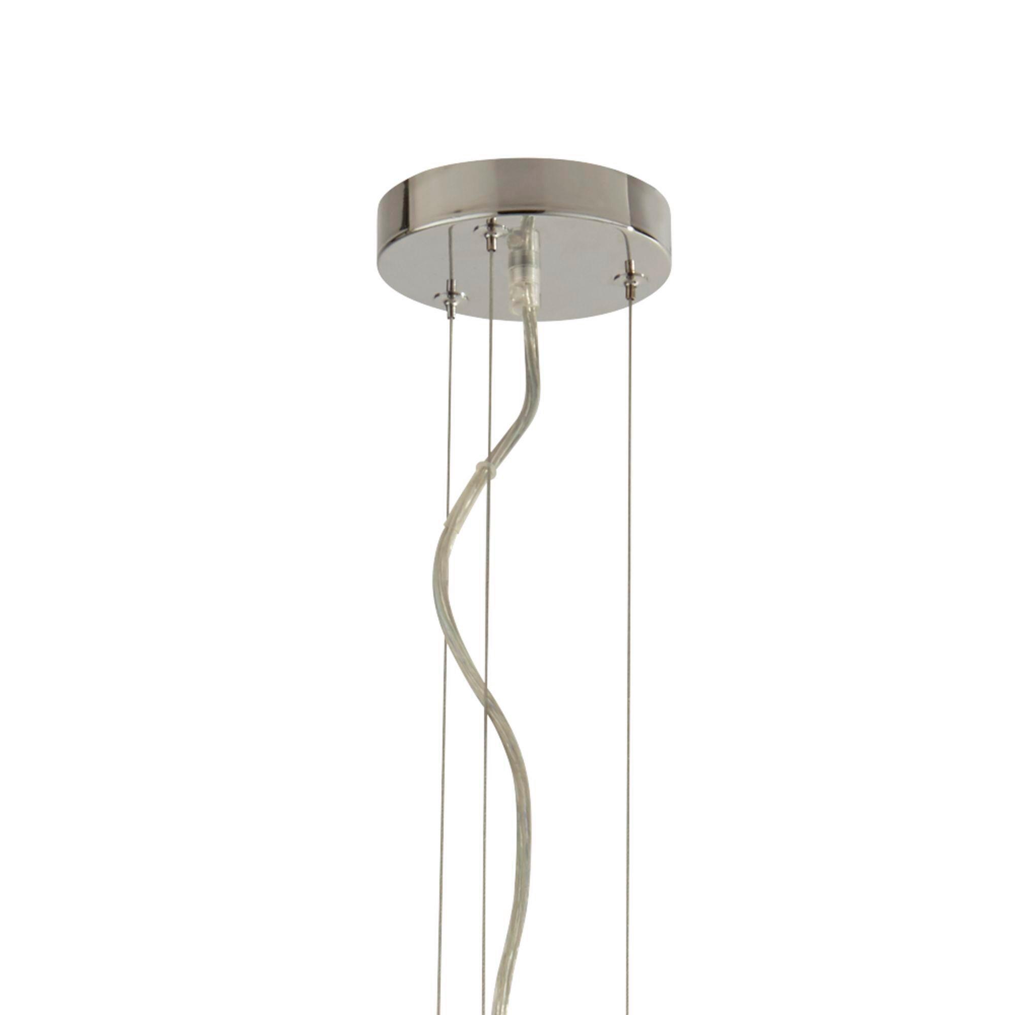 Kristall-Hängeleuchte Clarissa 9835-5cc - Klar/Chromfarben, Design, Glas/Metall (60/25-150cm)