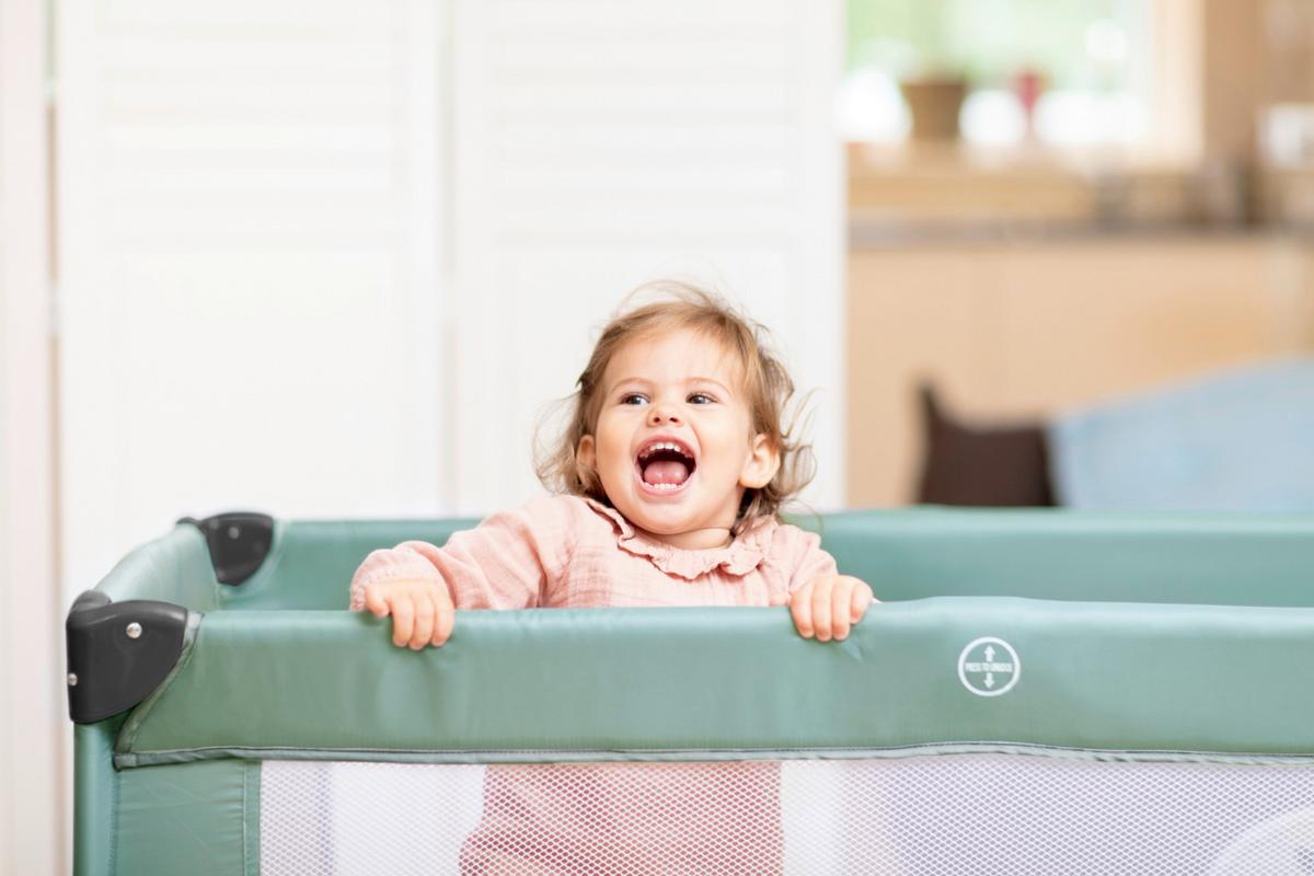 Reisebett Nizza - Salbeigrün, LIFESTYLE, Textil/Metall (120/60cm) - Fillikid