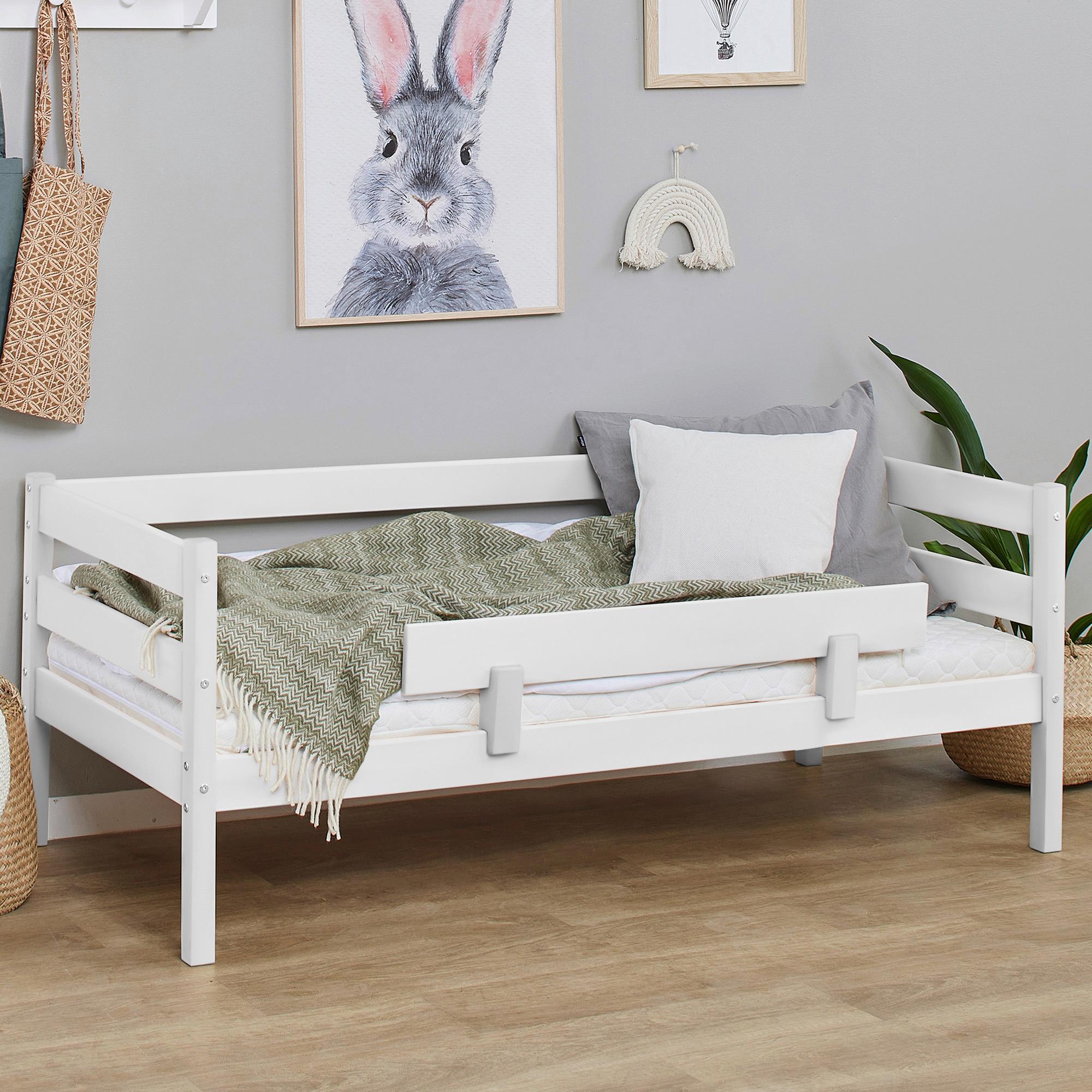 Bettschutzgitter Eco Comfort Weiß, B: 100 Cm - Weiß, MODERN, Holz (100/22,5/4cm) - MID.YOU