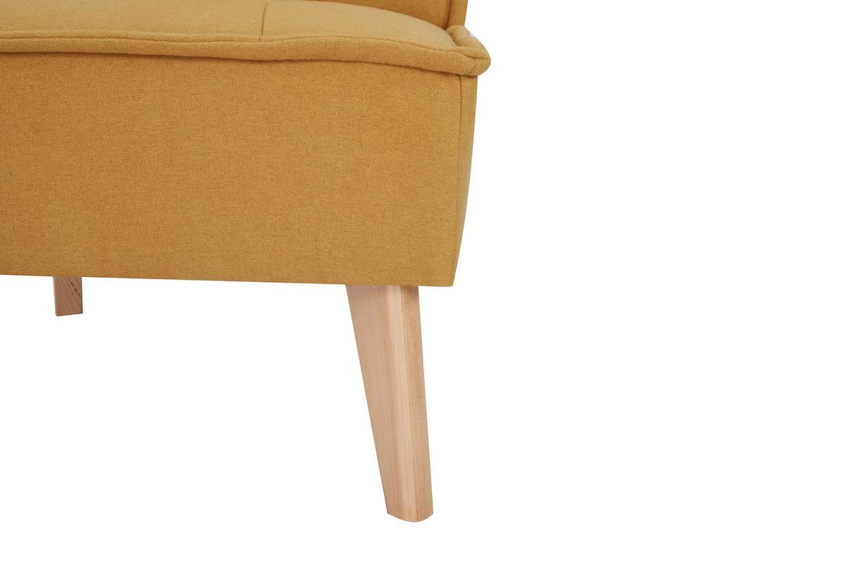 Sessel Elba Gelb B: 60 Cm - Gelb/Naturfarben, Basics, Holz/Textil (60/78/75cm) - MID.YOU