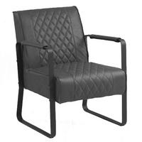 Sessel Stevie Anthrazit, B: 65 cm - Anthrazit/Schwarz, MODERN, Textil (65/82/76cm) - MID.YOU